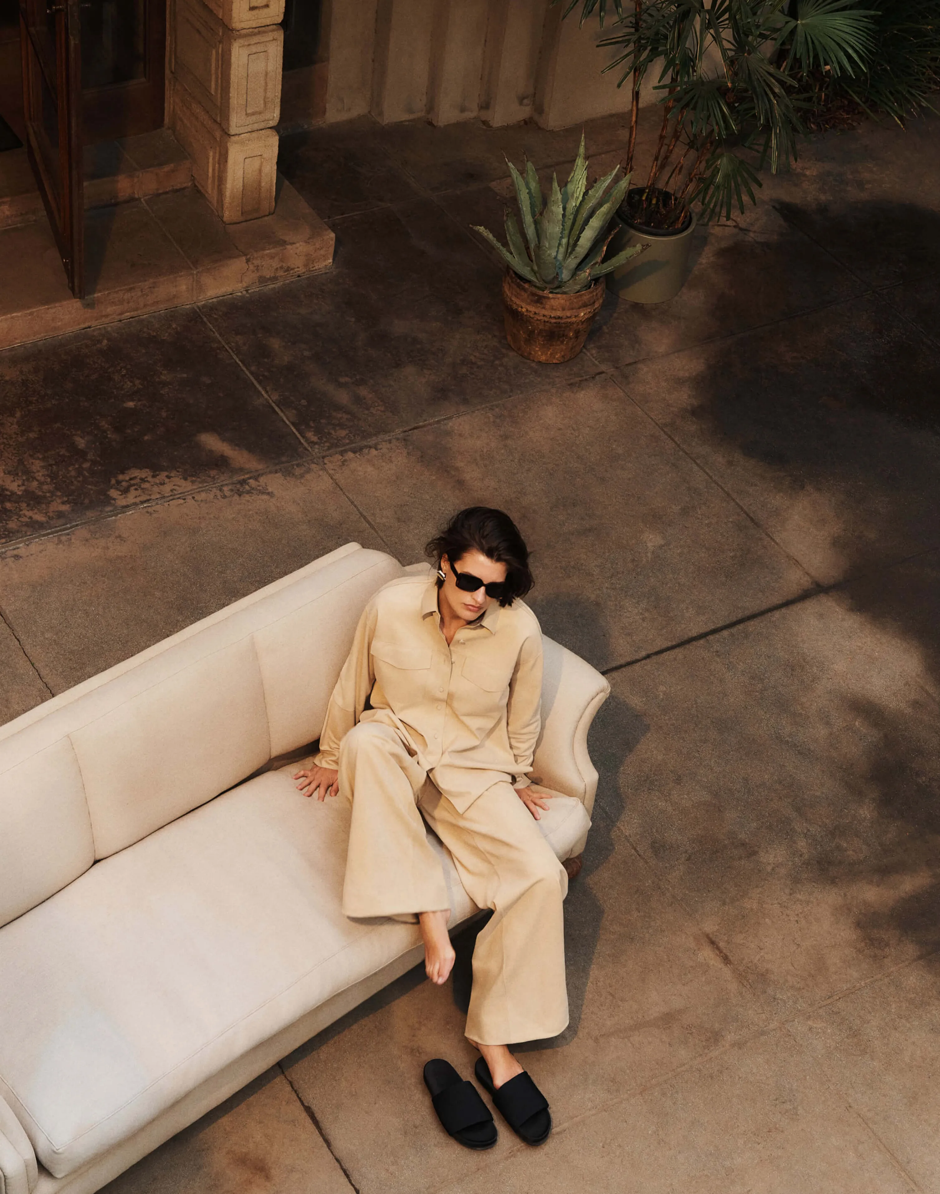 Paperfine Suede Thames Wide Leg Pant