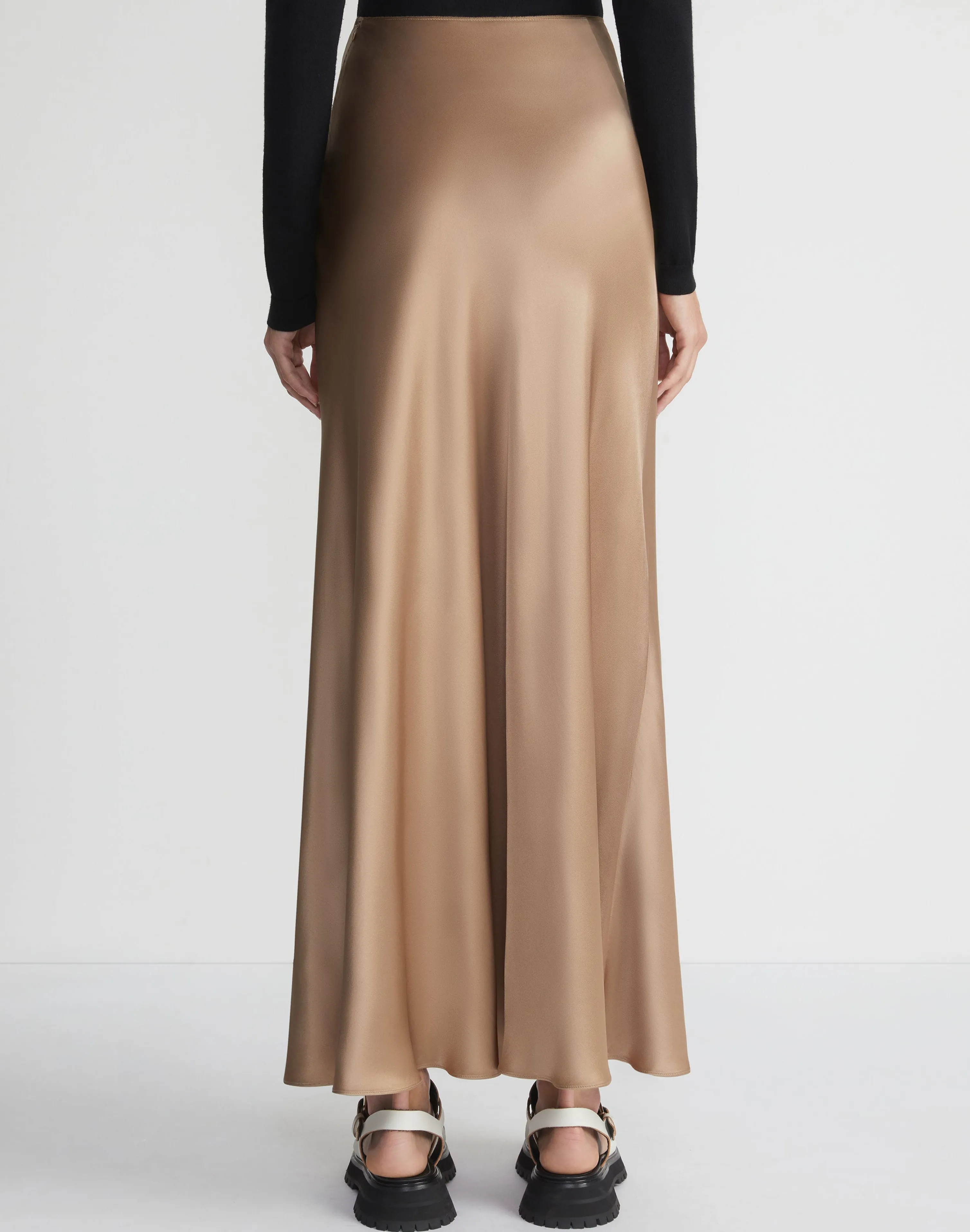 Satin Bias Maxi Skirt
