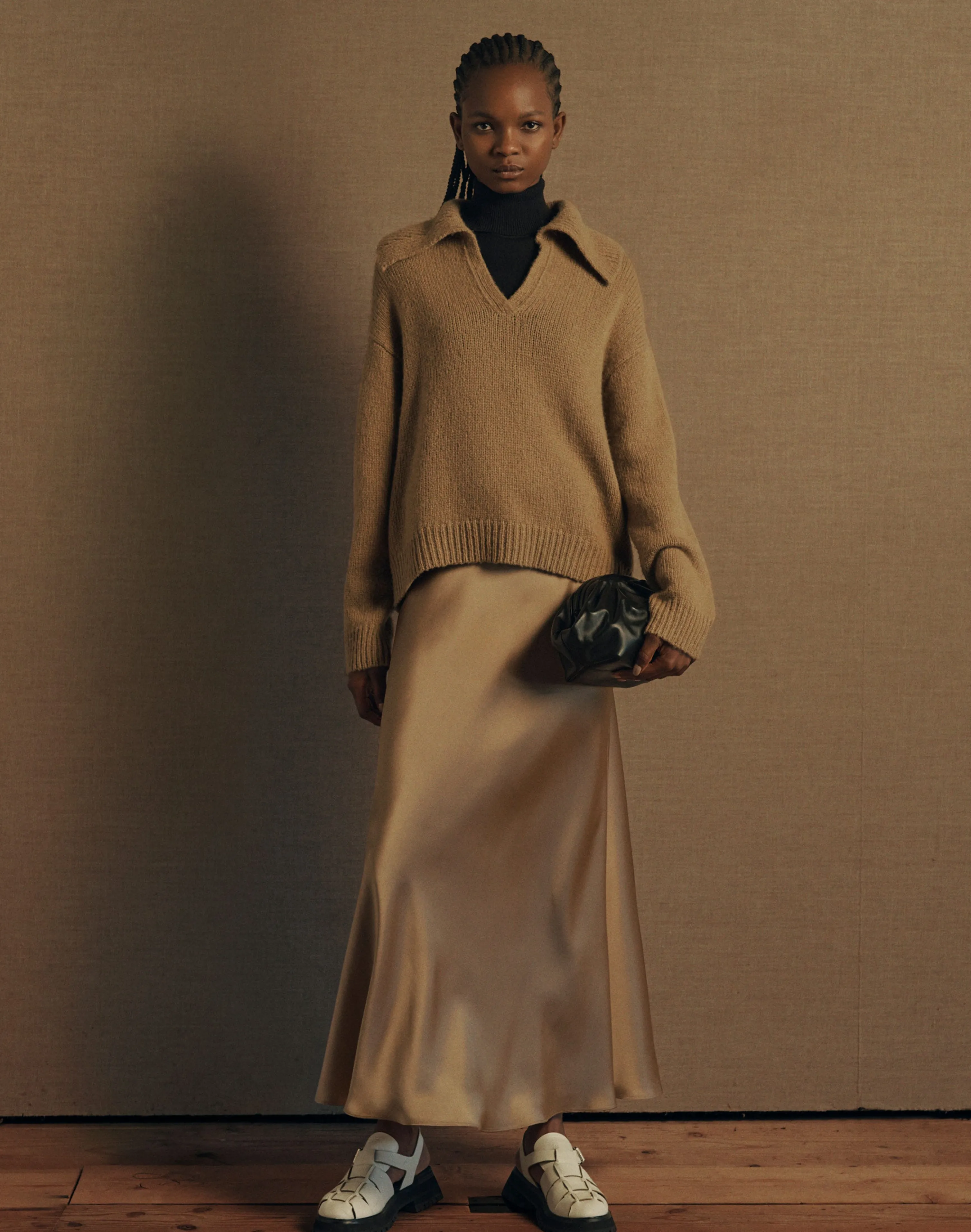 Satin Bias Maxi Skirt