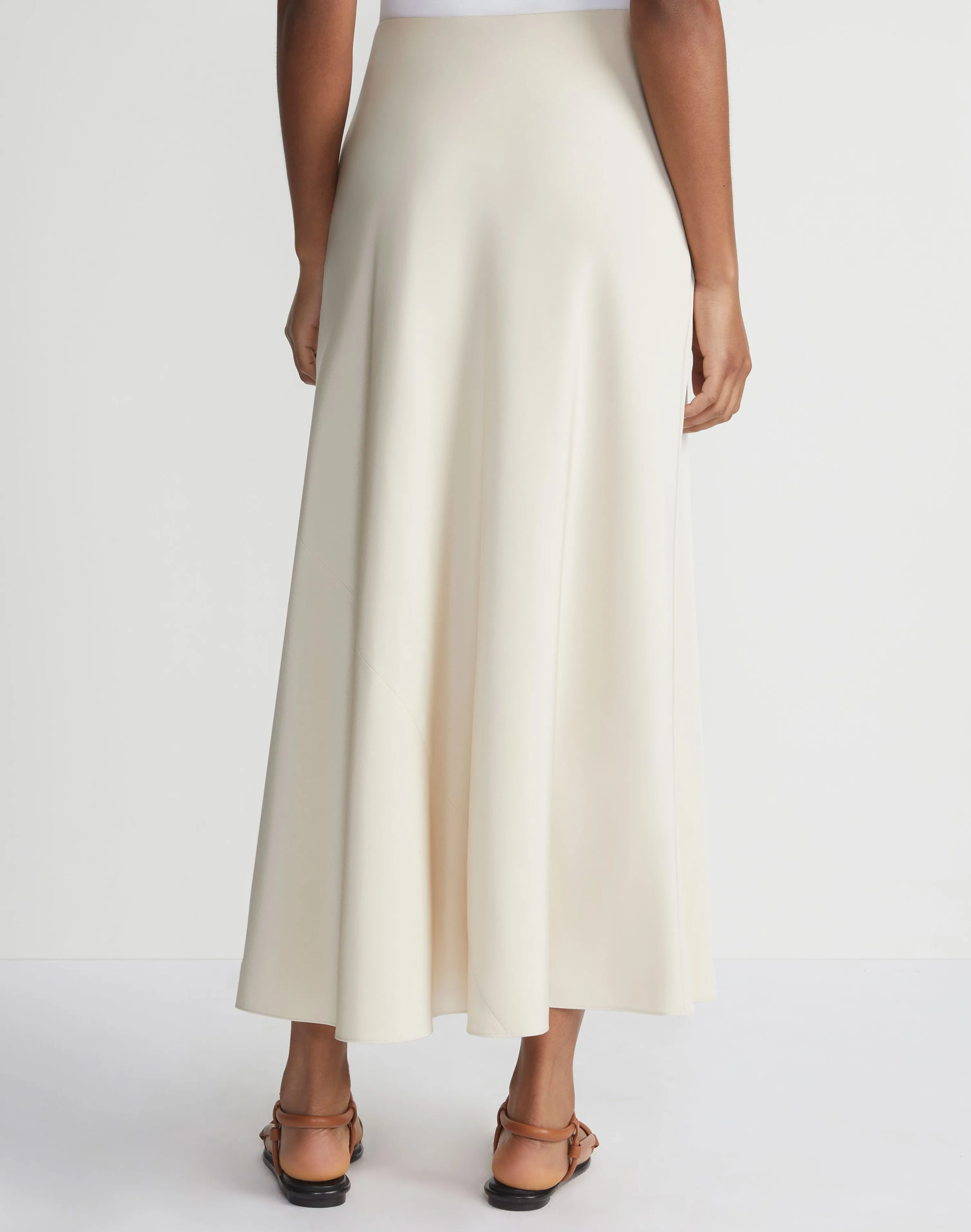 Organic Silk Stretch Crepe De Chine Bias Skirt