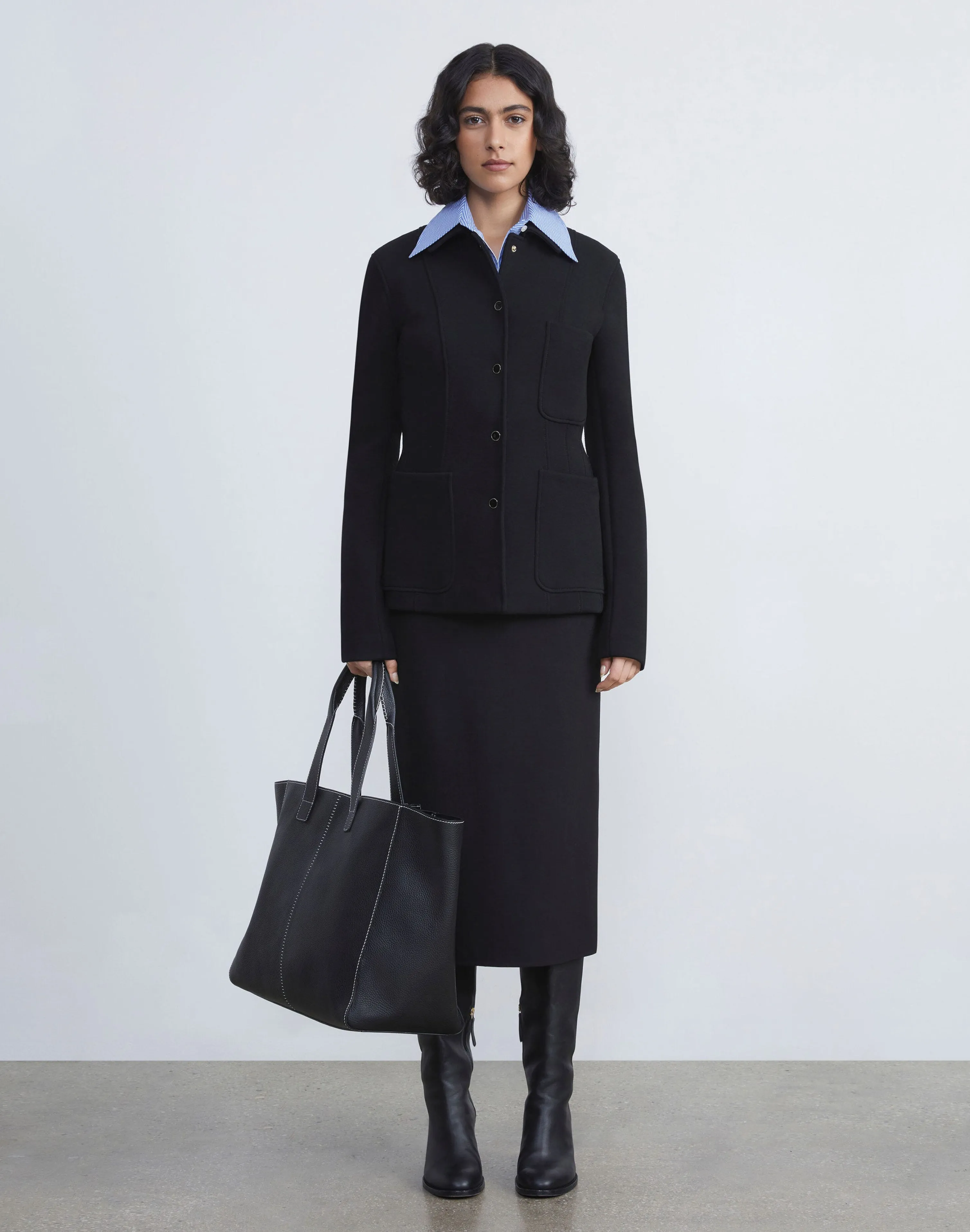 Responsible Wool Double Face Pencil Skirt