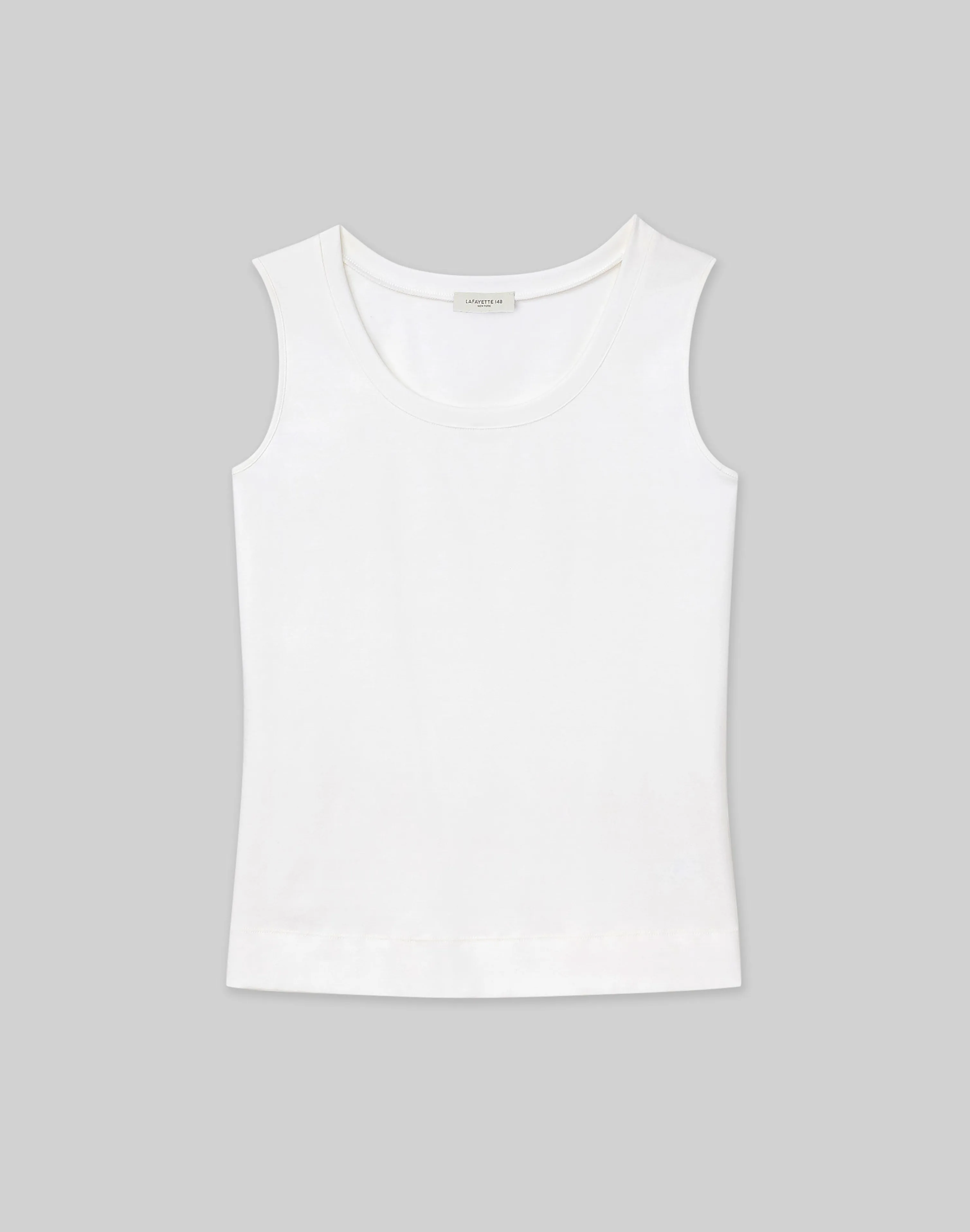 Cotton Rib Scoop Neck Tank