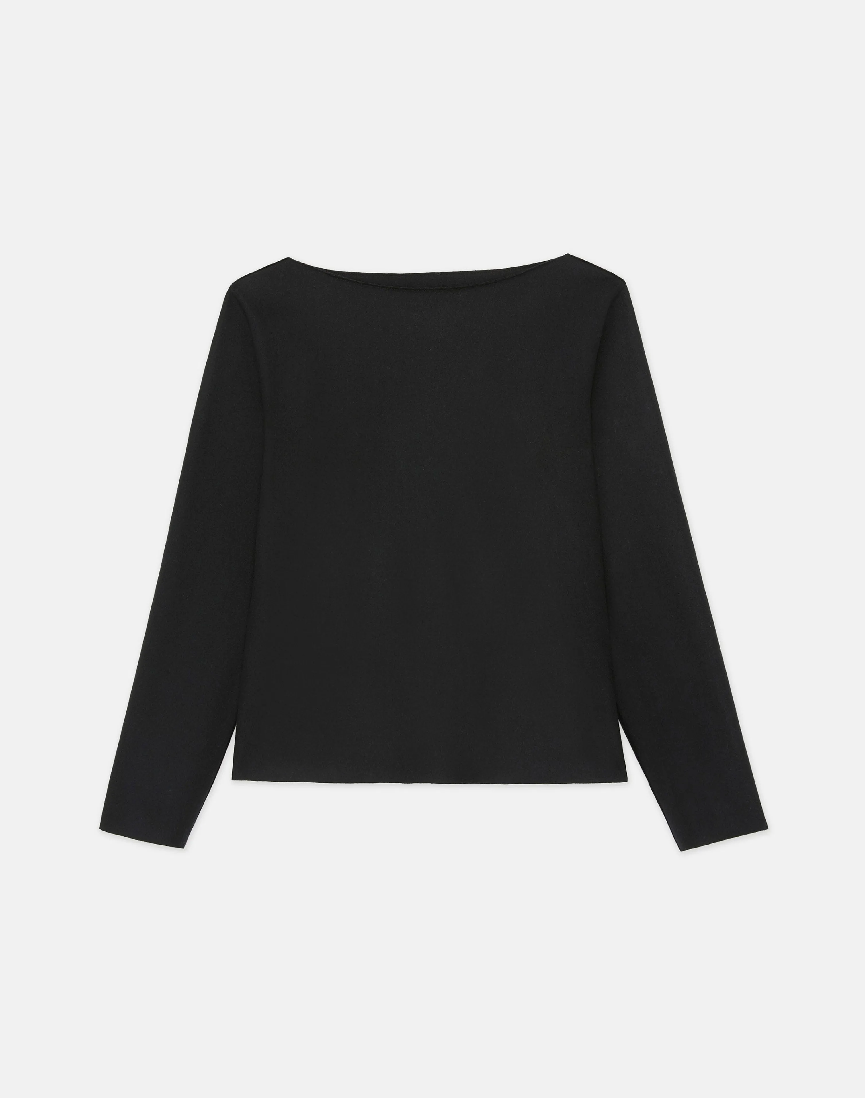 Boiled Wool-Cashmere Jersey Bateau Neck Top