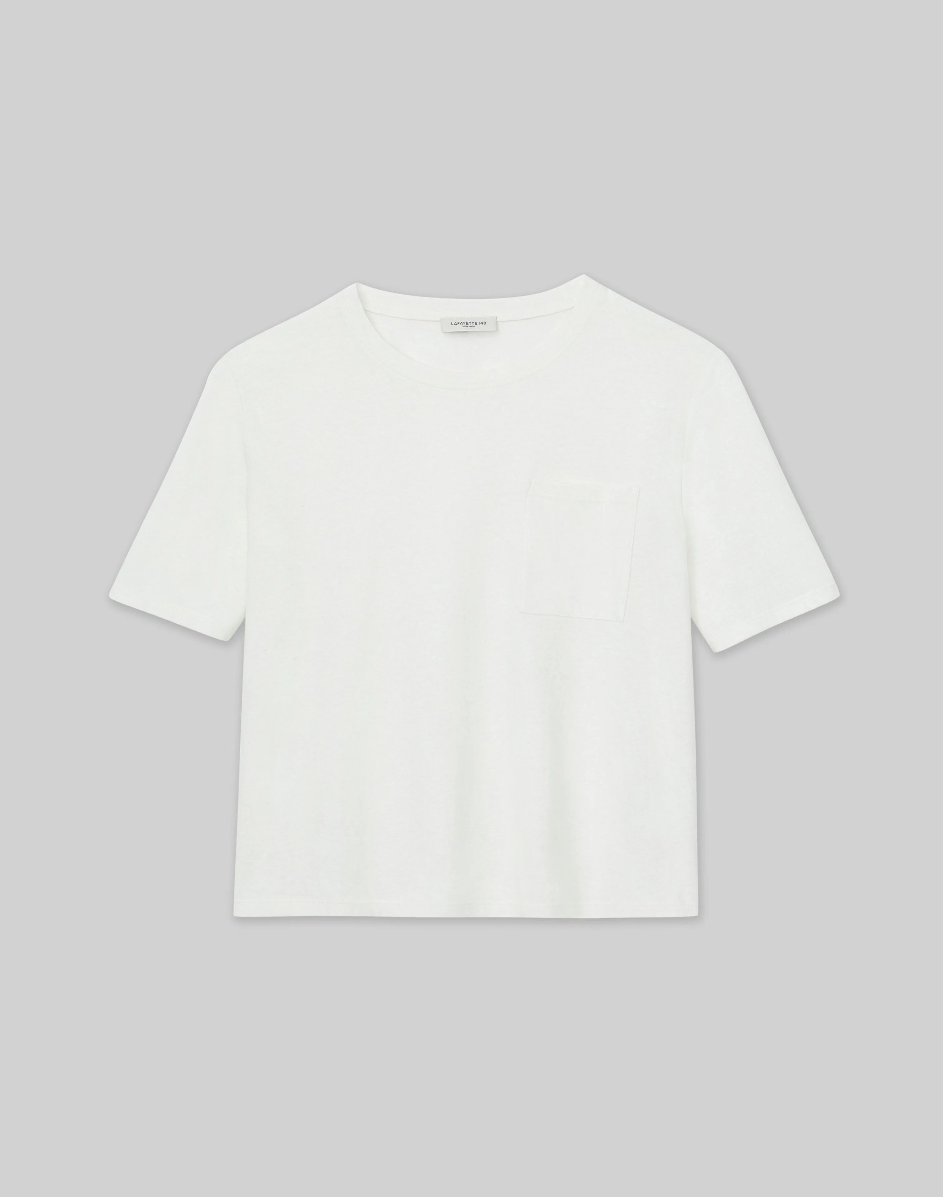 Linen-Cotton Jersey Pocket T-Shirt