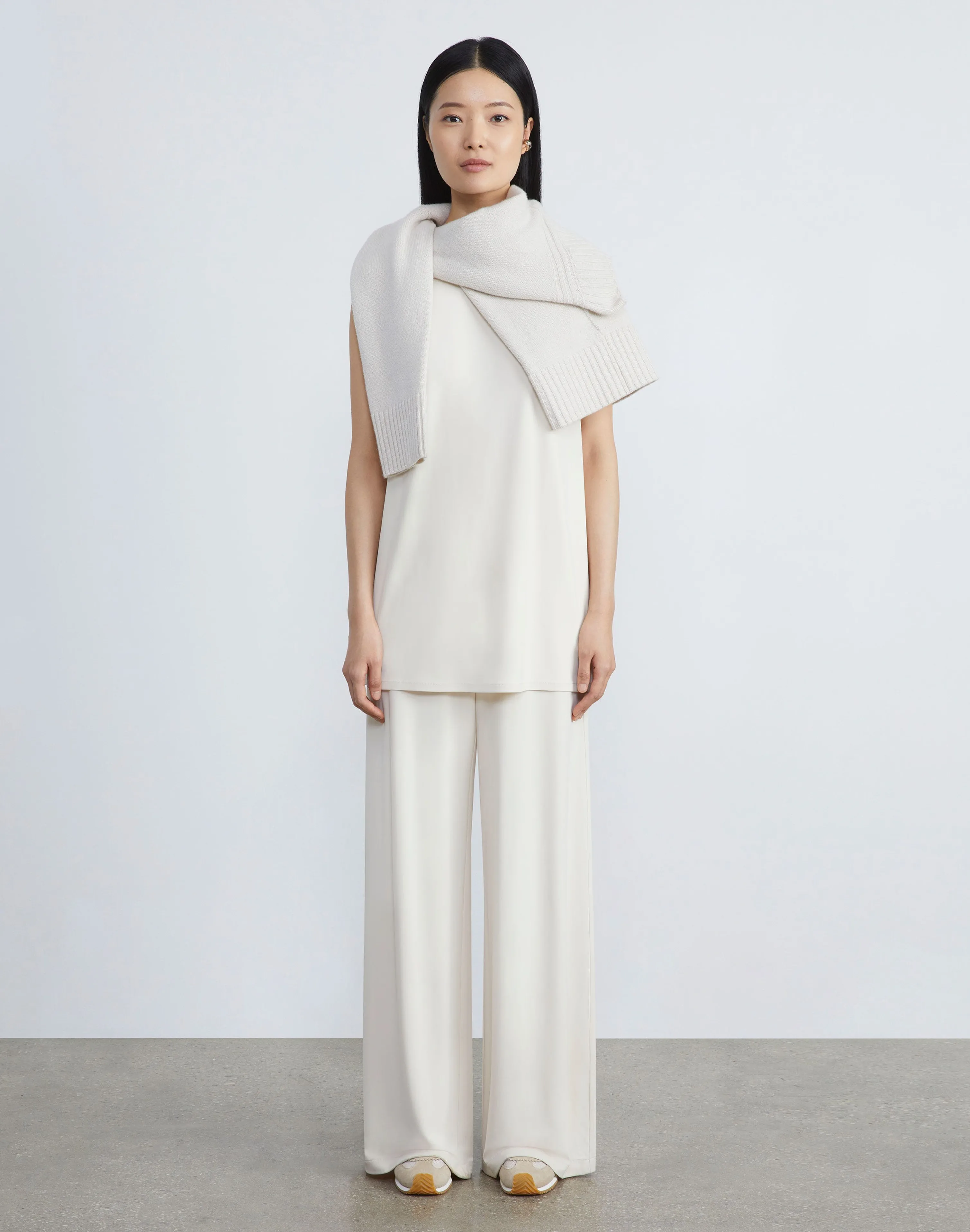 Cashmere Ribbed V-Neck Sweater