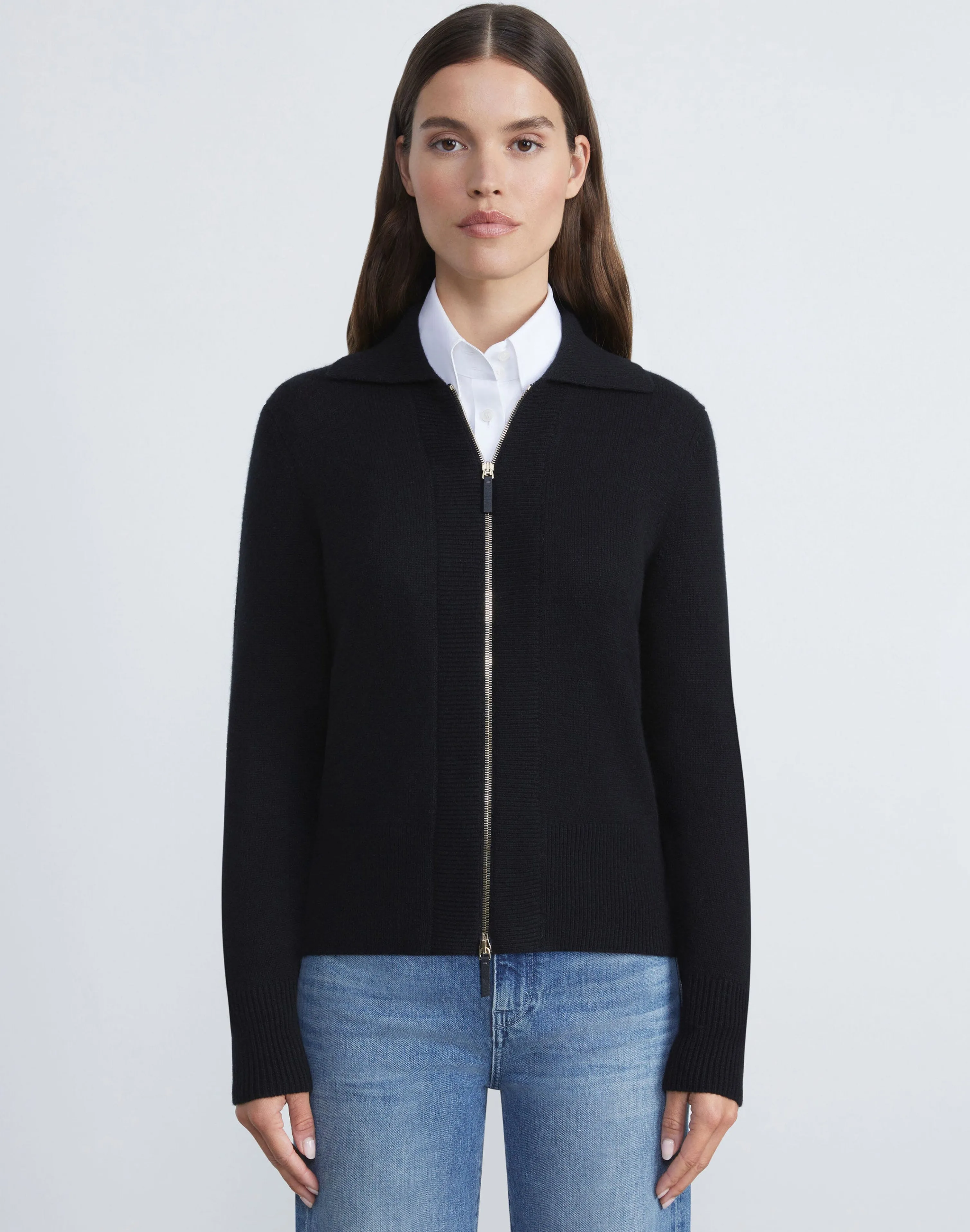 Cashmere Polo Cardigan
