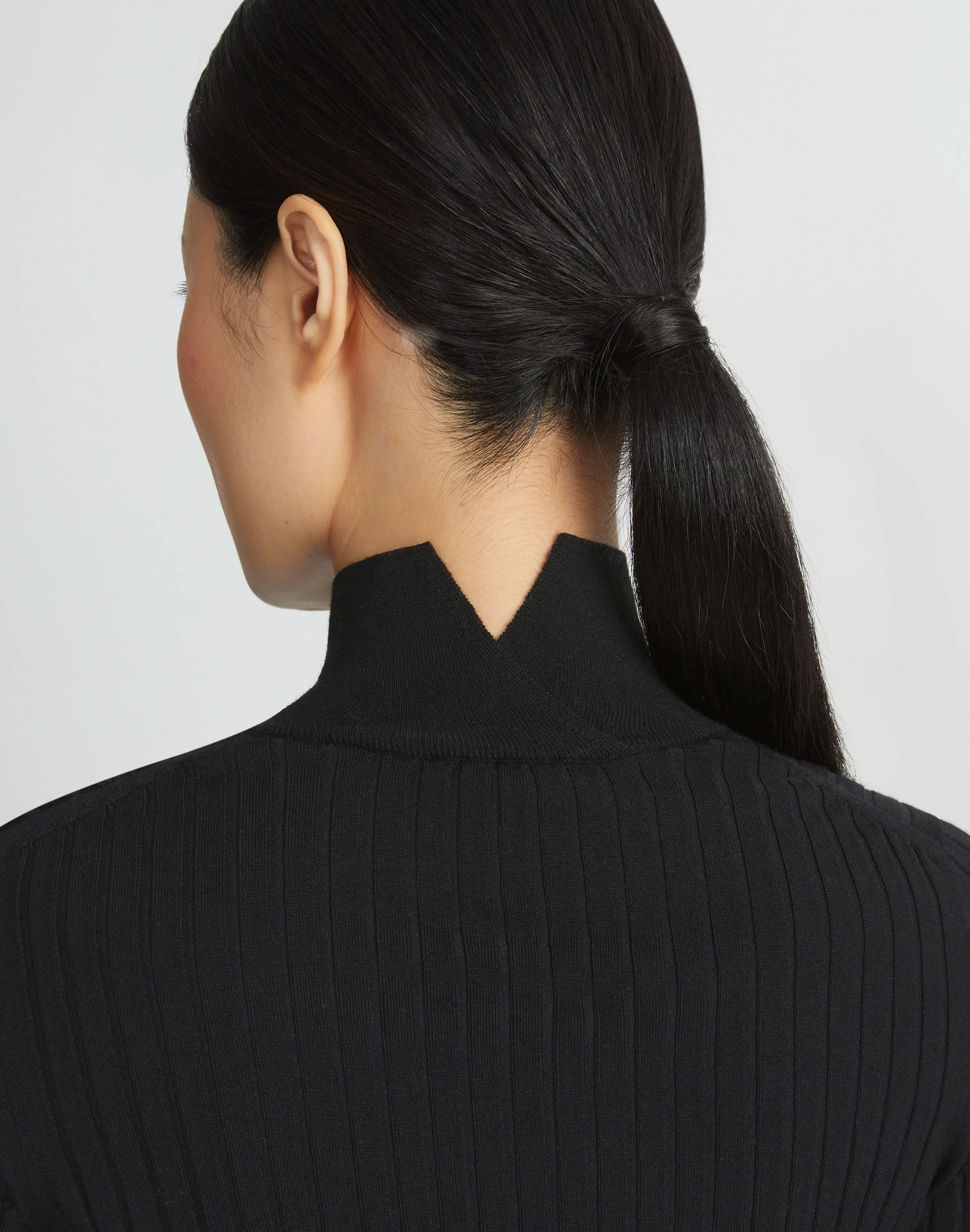 Responsible Fine Gauge Merino Ribbed Mockneck Sweater