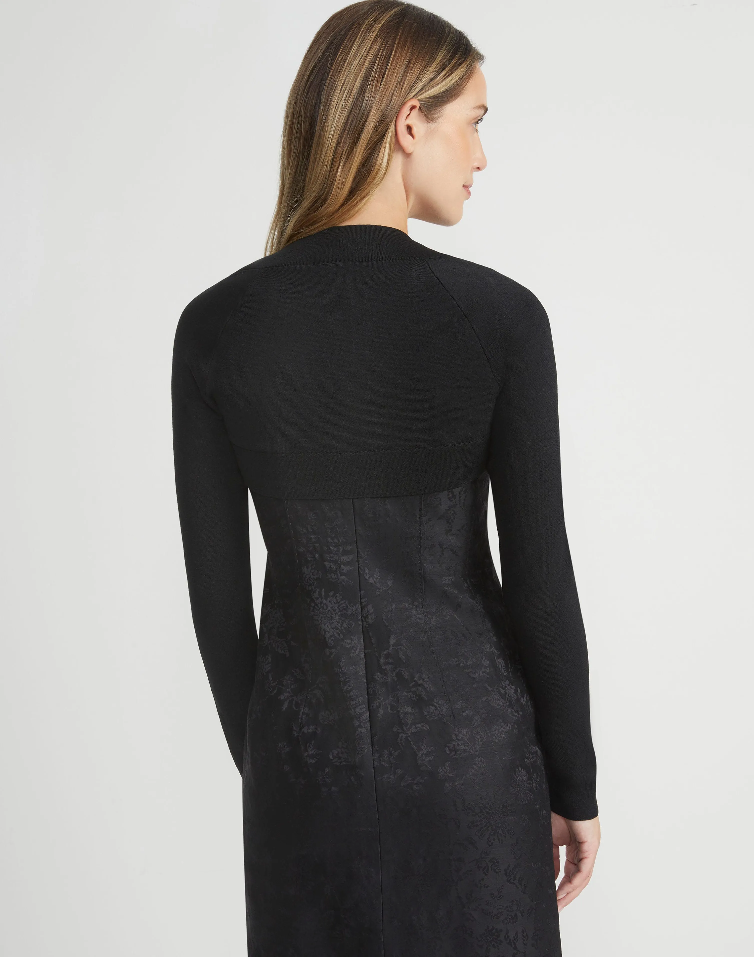 Finespun Voile Ponti Stitch Shrug