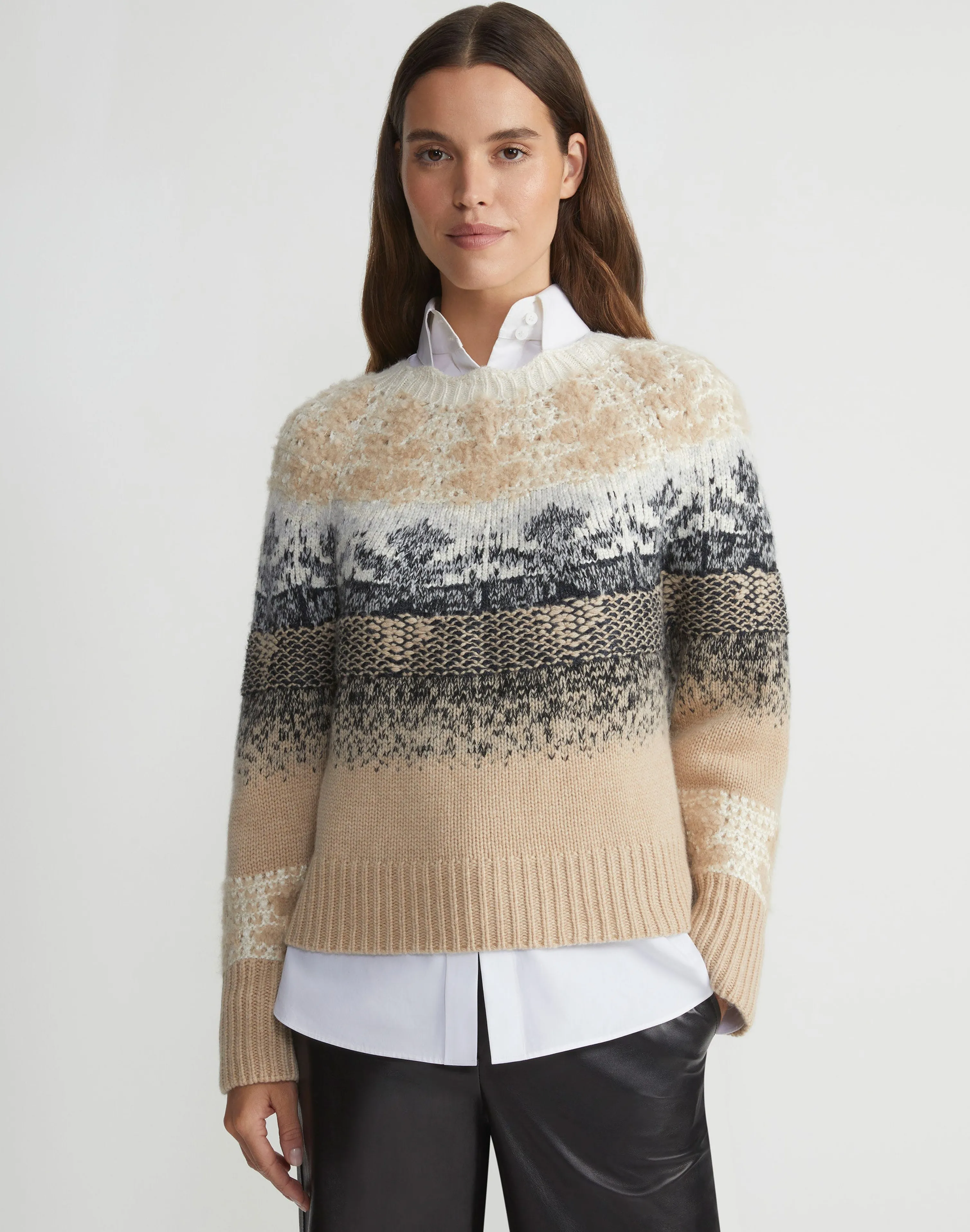 Fair Isle Jacquard Cashmere-Silk Sweater