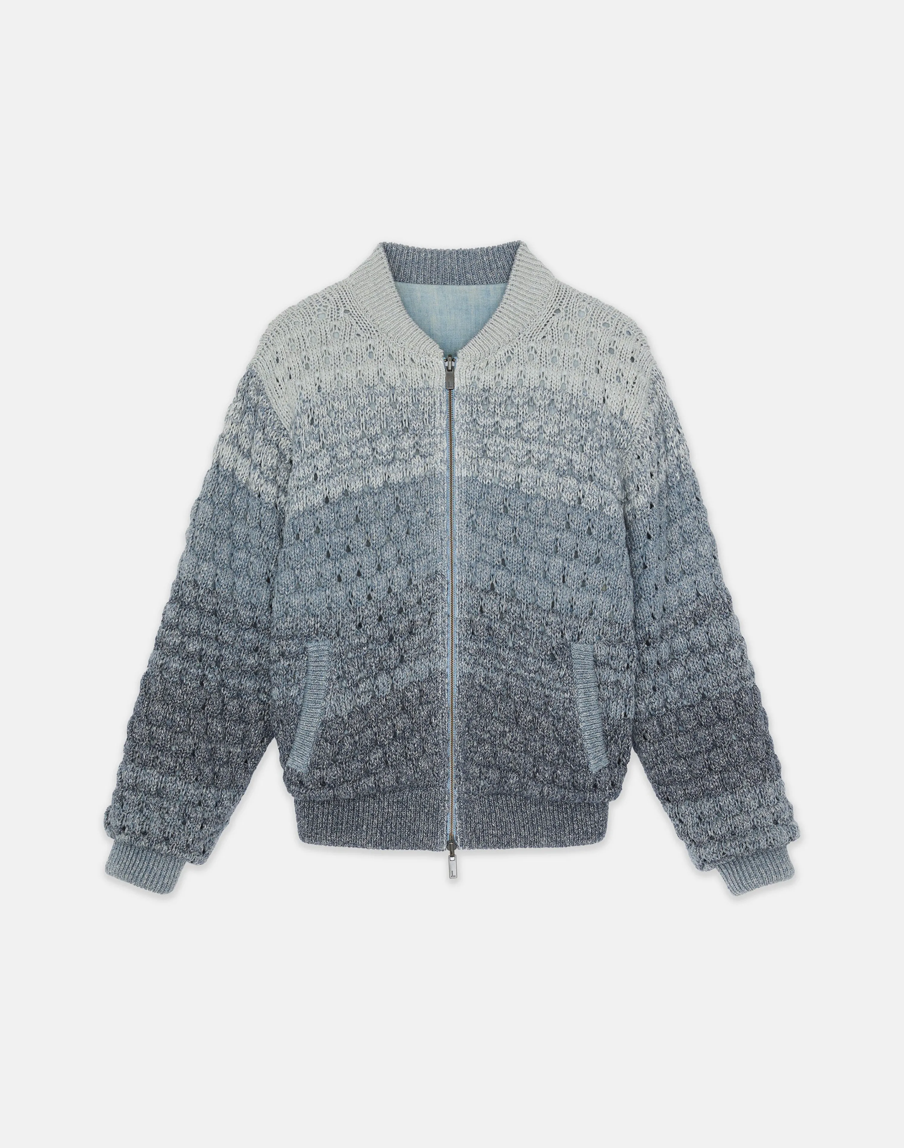 Denim Yarn & Organic Chambray Reversible Bomber