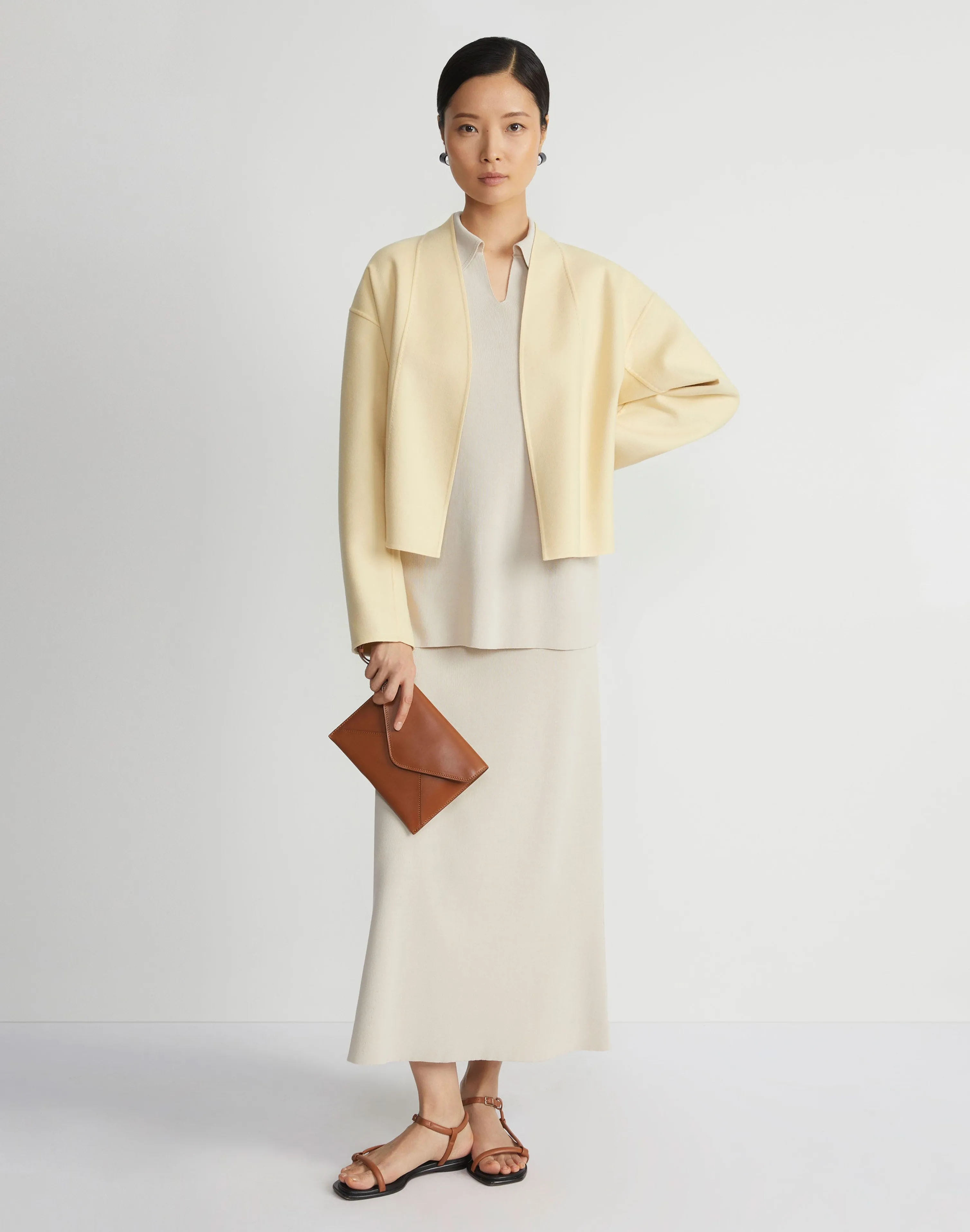 Mercerized Cotton Ribbed Skirt