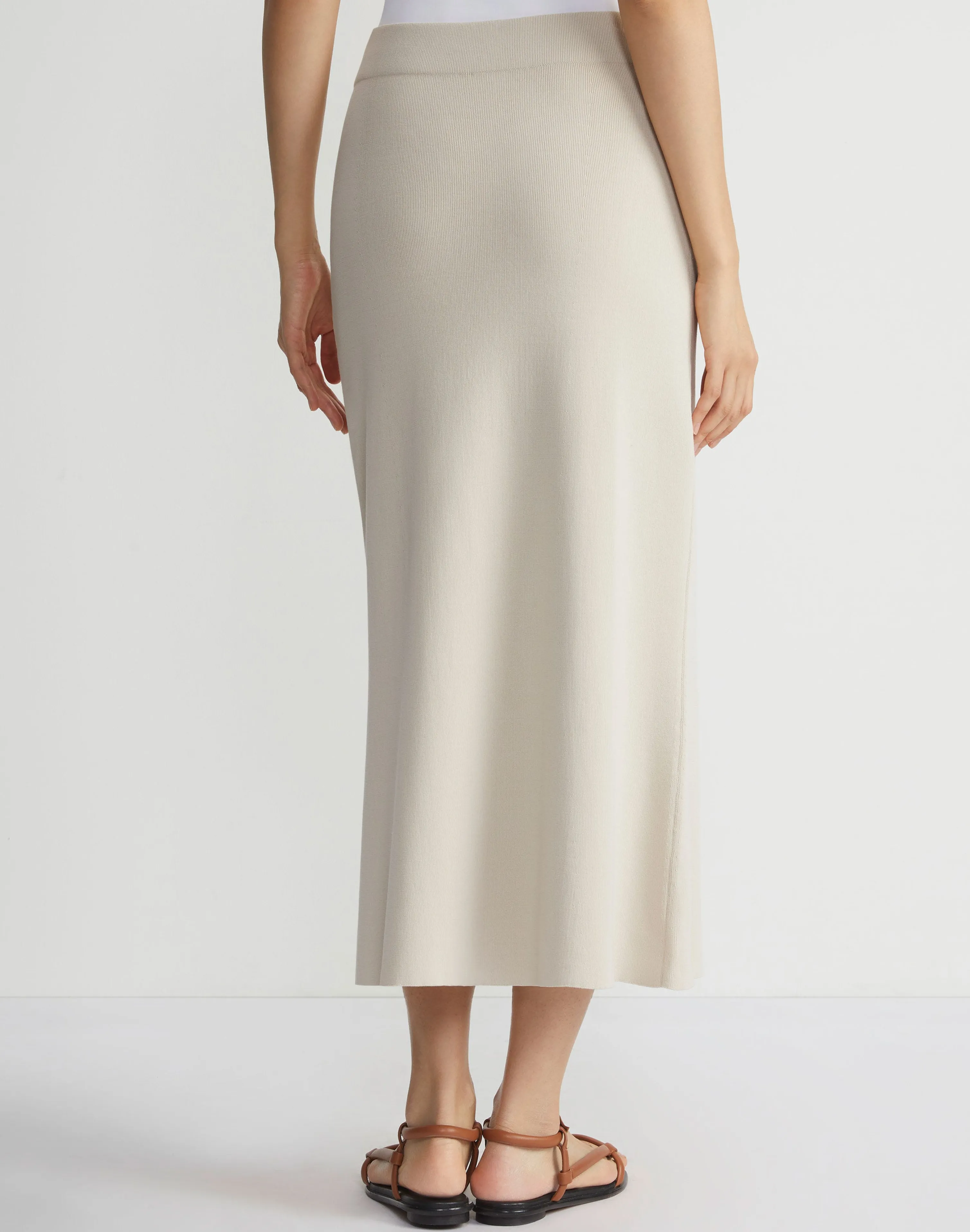 Mercerized Cotton Ribbed Skirt