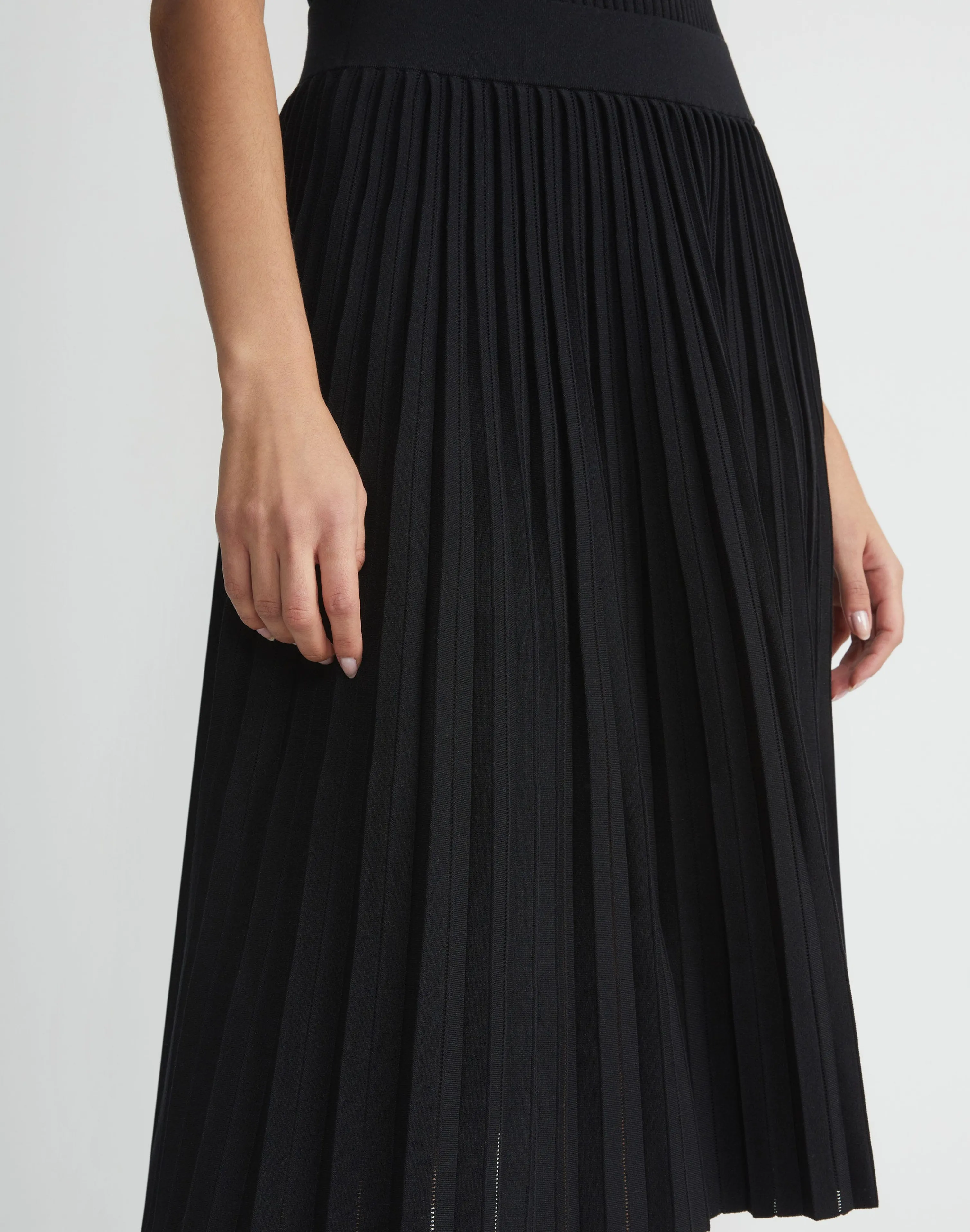 Finespun Voile Pleat Stitch Skirt