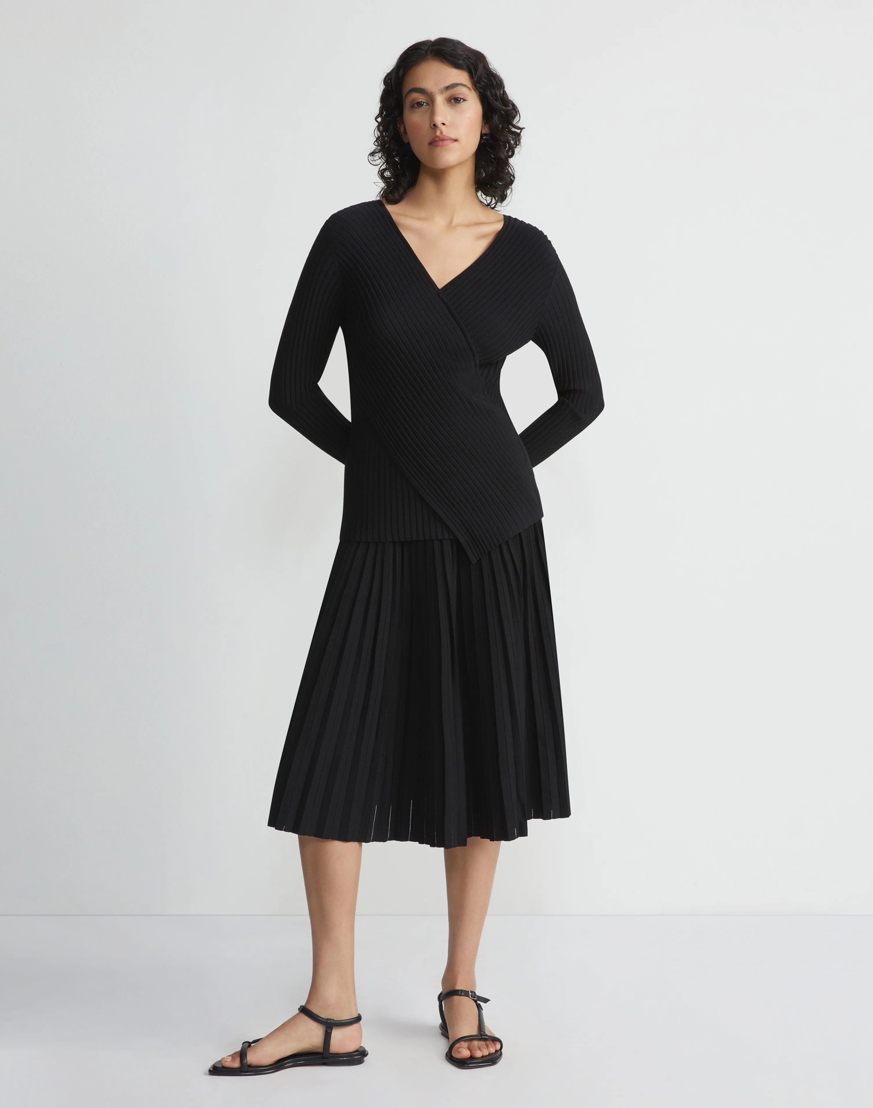 Finespun Voile Pleat Stitch Skirt